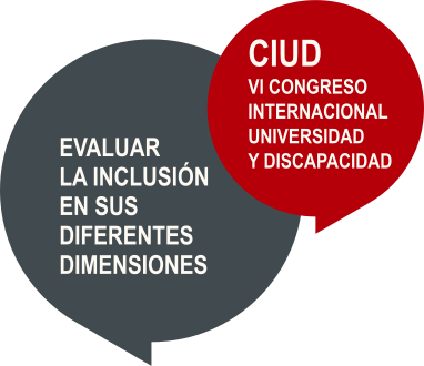 Logo de CIUD VI Congreso Internacional Universidad y Discapacidad. Va a la pagina de inicio